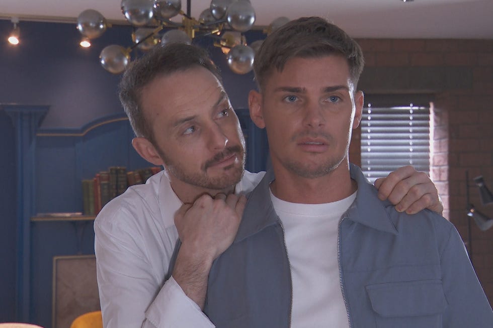 James Nightingale and Ste Hay in Hollyoaks james nightingale and ste hay in hollyoaks
