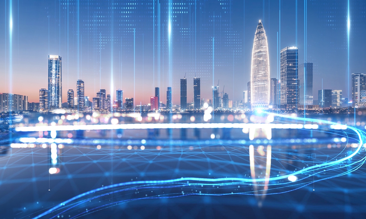 A city view of Nanshan district, Shenzhen, South China