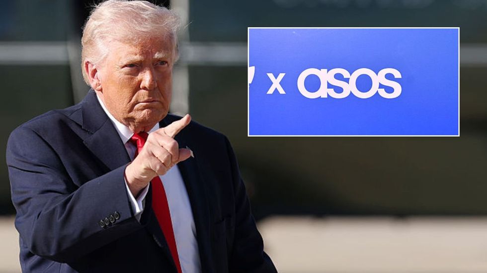 Donald Trump and Asos logo