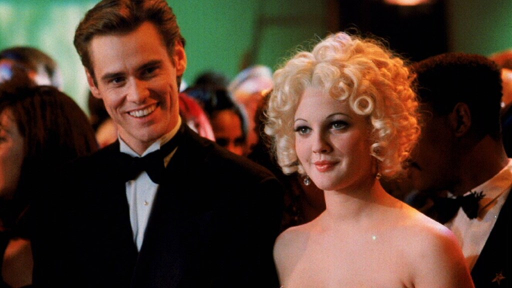 Jim Carrey and Drew Barrymore in Batman Forever