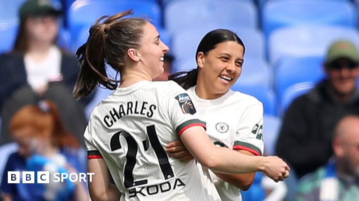 Everton 1-4 Chelsea: Sam Kerr equals club goals record as WSL win boosts Champions League hopes
