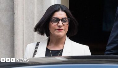 Shabana Mahmood leaves Downing Street.
