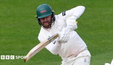 Jonny Tattersall batting for Leicestershire at Glamorgan