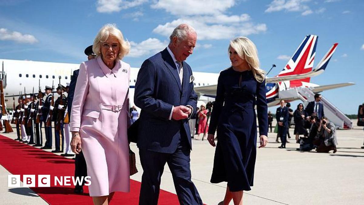King Charles and Queen Camilla arrive in US for Trump state visit - watch live