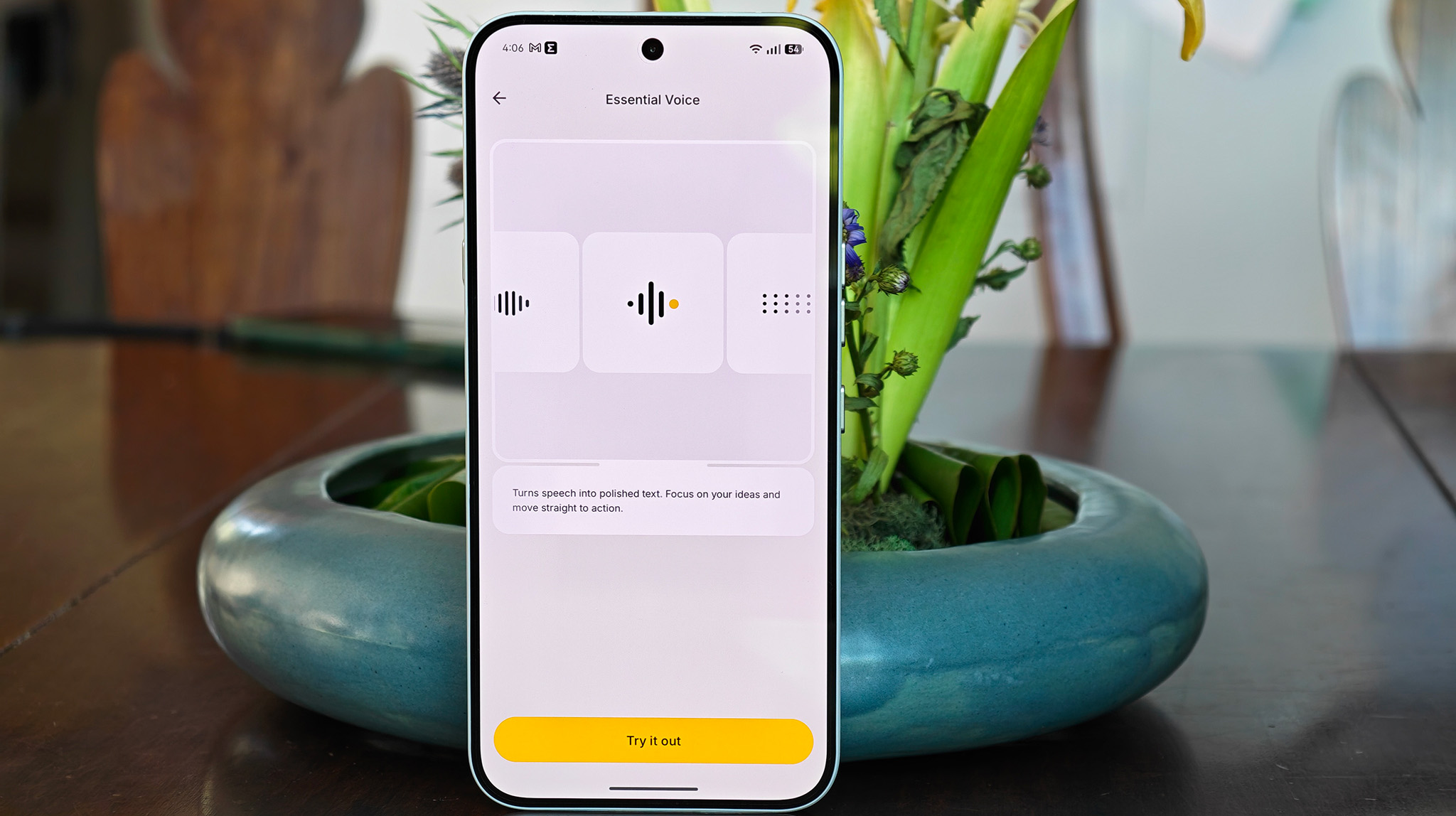 Essential Voice on the Nothing Phone 4a Pro