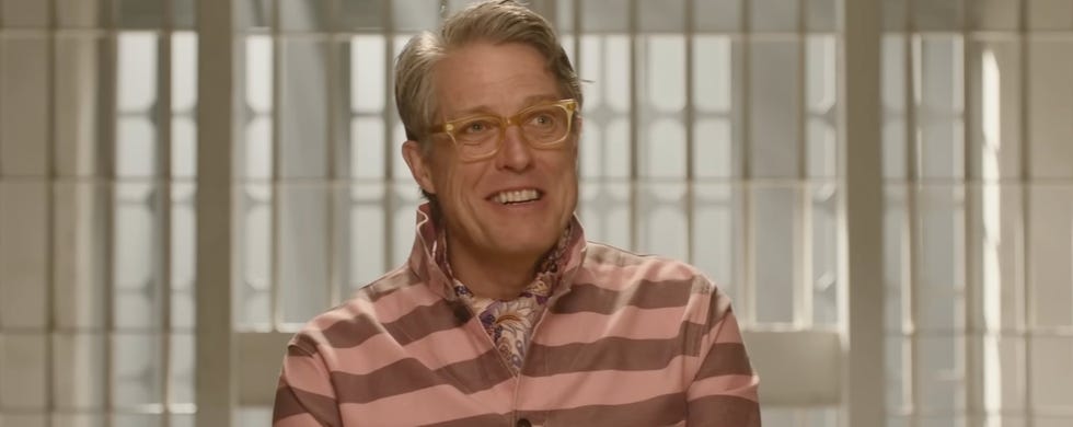 hugh grant as phoenix buchanan in paddington in peru