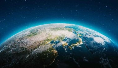 View of Earth from space illustrating changes in the planet’s rotation that could lead to future 25‑hour days.