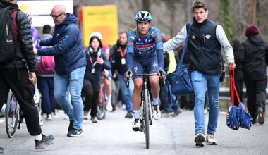 Mikel Landa after a stage in the 2026 Volta a Catalunya