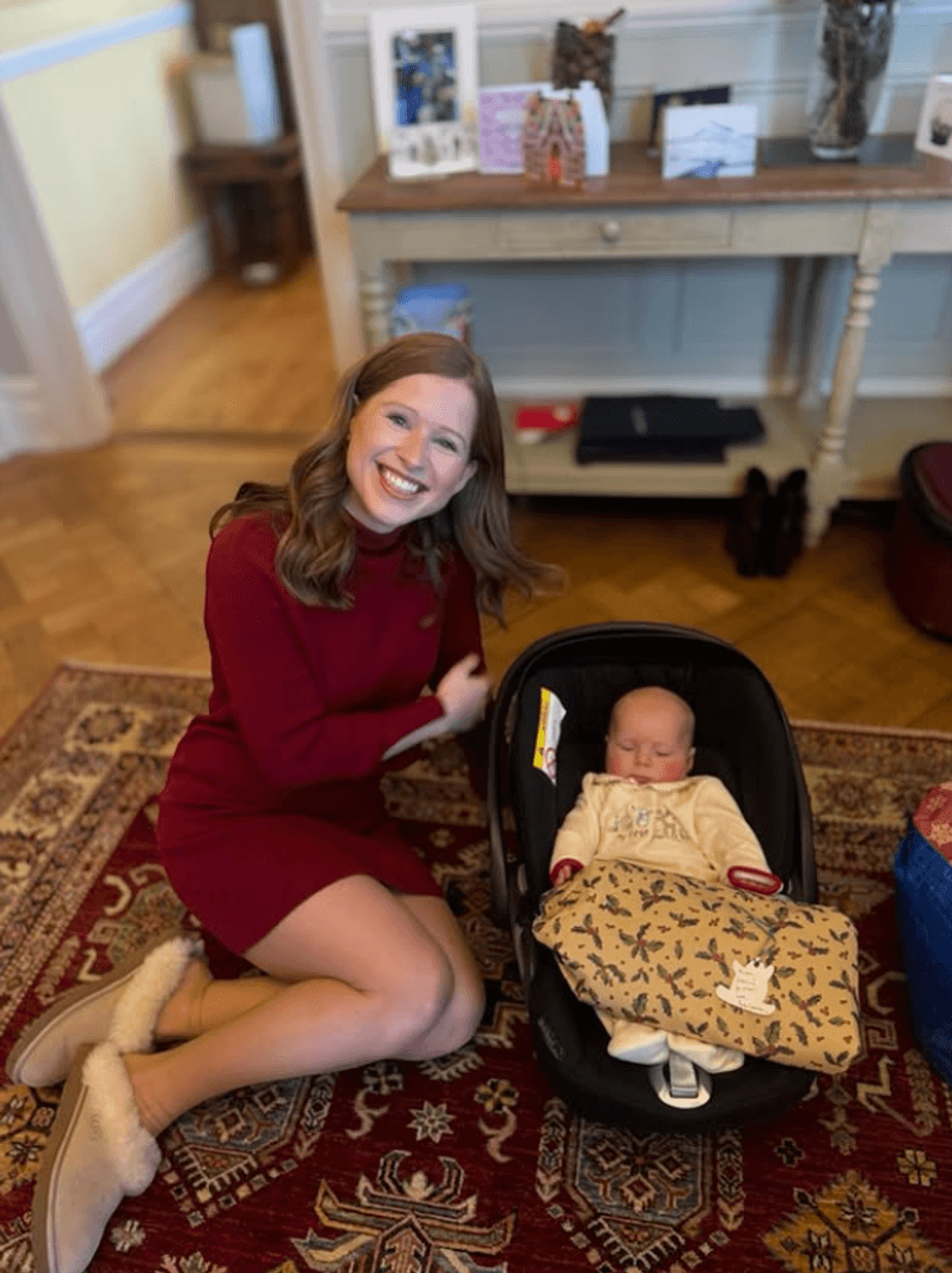 Emily Carver with baby George