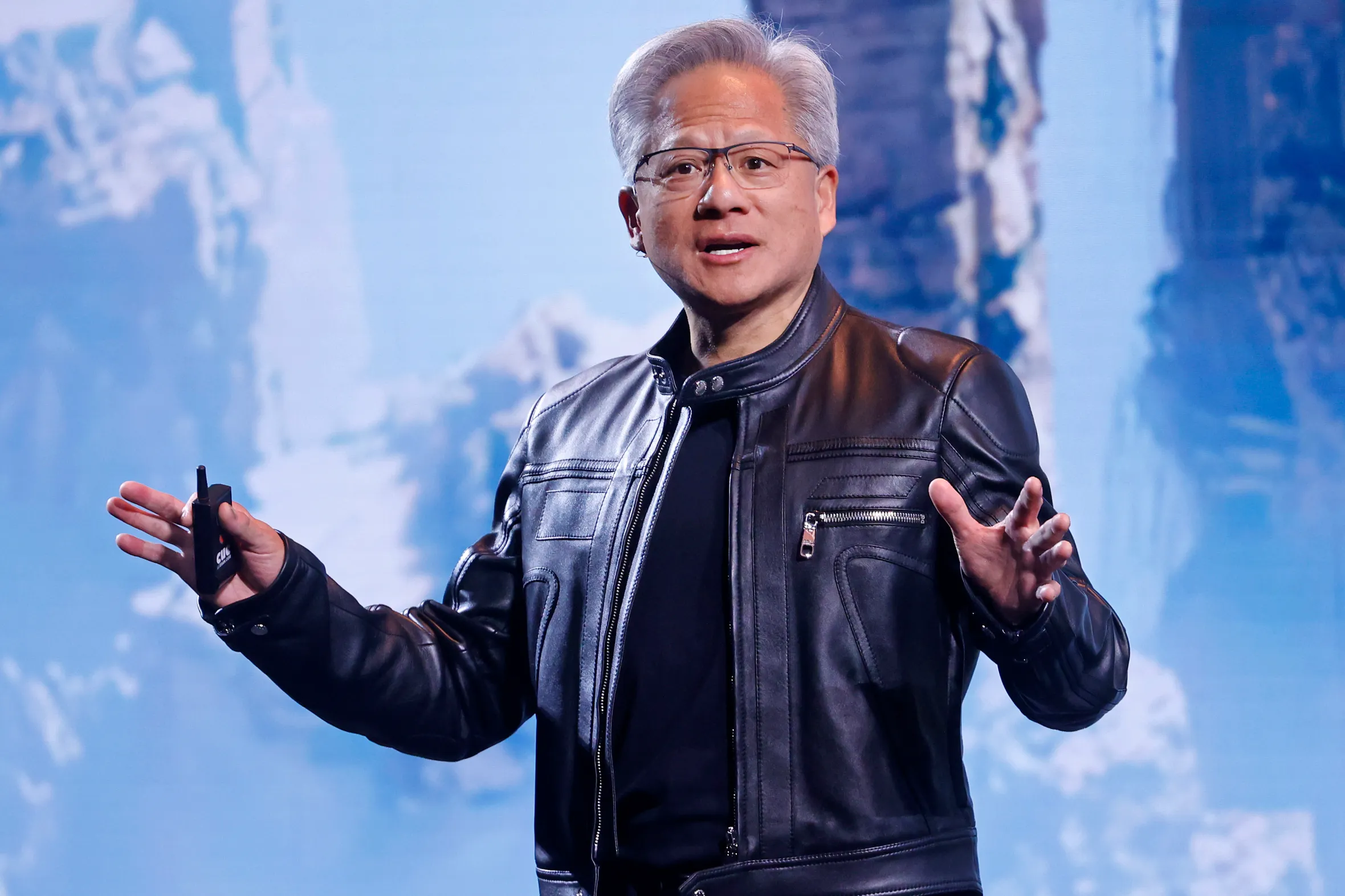Jensen Huang, CEO of NVIDIA, speaking at VivaTech in Paris.