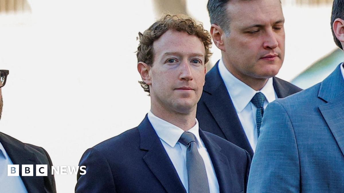Mark Zuckerberg, Meta's co-founder and chief executive, in a blue suit and tie.