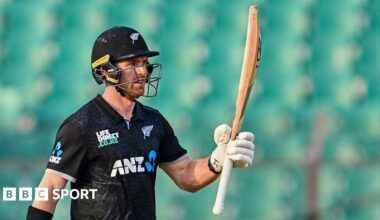 Nick Kelly clips the ball off his pads during an international match for New Zealand.