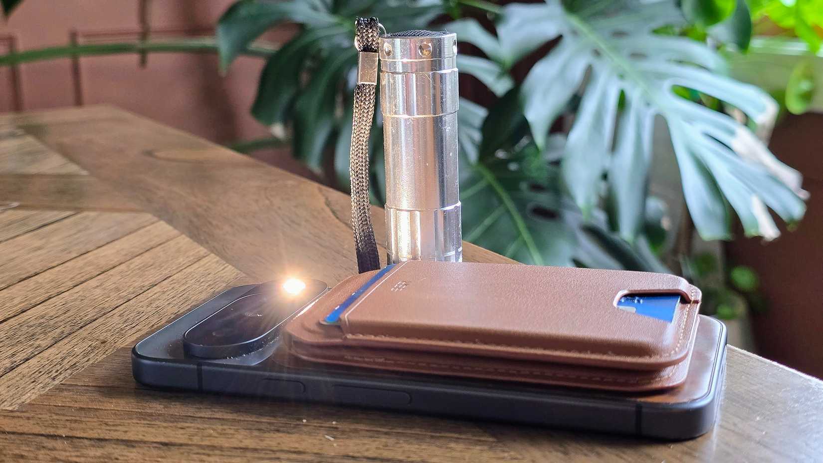 Flashlight next to Pixel 10-1