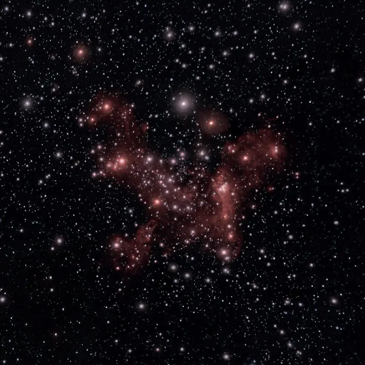 The picture shows the dynamic environment around the supermassive black hole at the Milky Way's center, featuring the gas clouds G2, G2 and G2t alongside previously (Credit : ESO/D. Ribeiro for the MPE GC team)