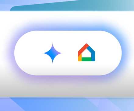 An image of Gemini and Google Home's respecitve logos.
