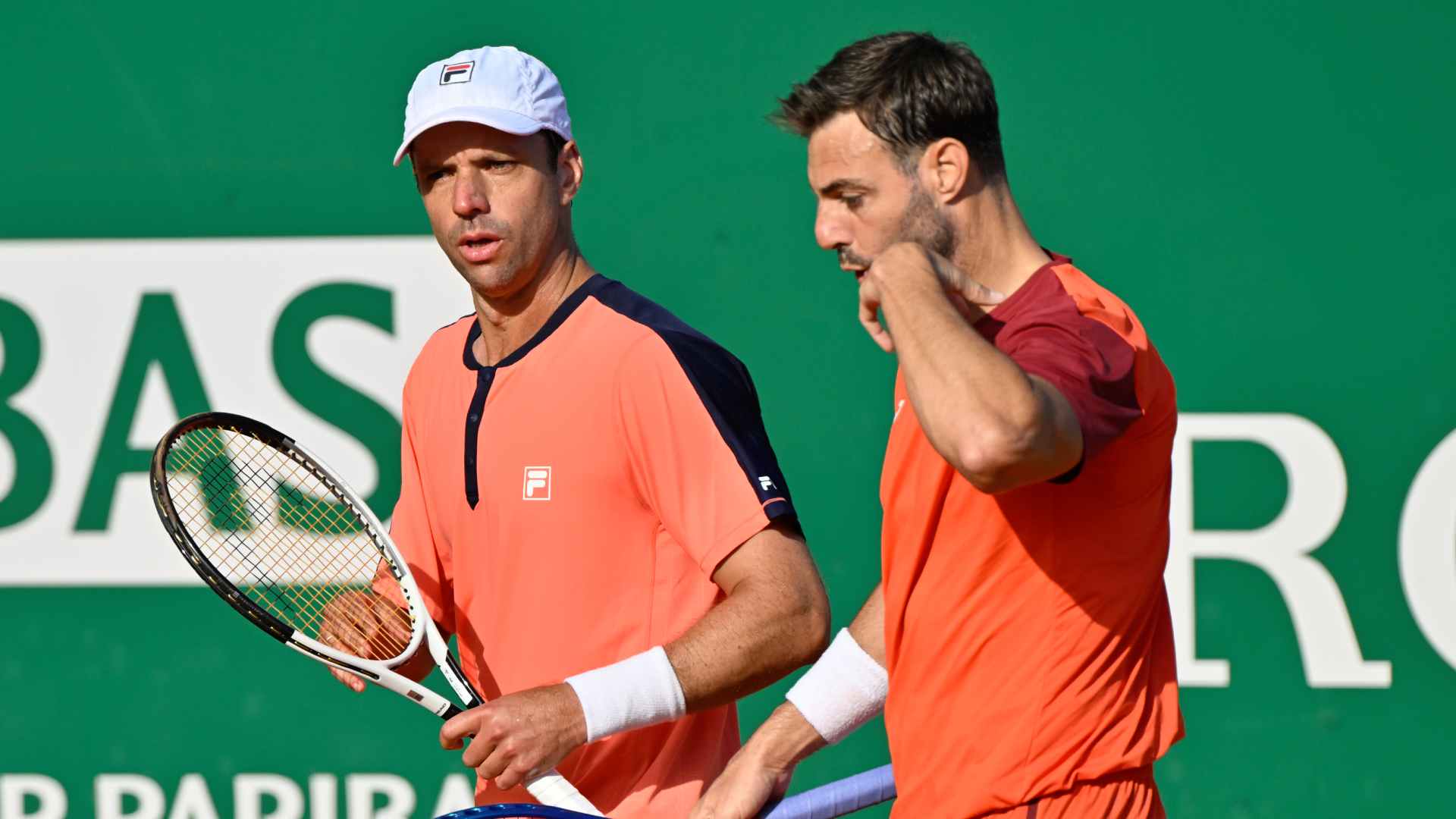 Horacio Zeballos and Marcel Granollers defeat Marcelo Melo and Alexander Zverev in straight sets on Tuesday in Monaco. 