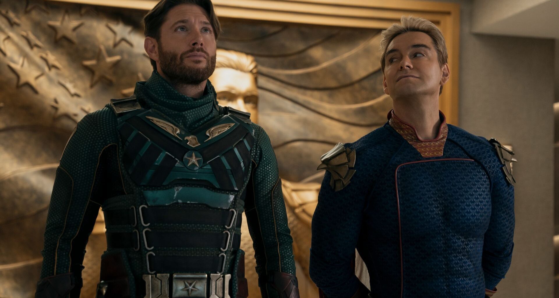 Soldier Boy and Homelander in Vought HQ during The Boys season 5