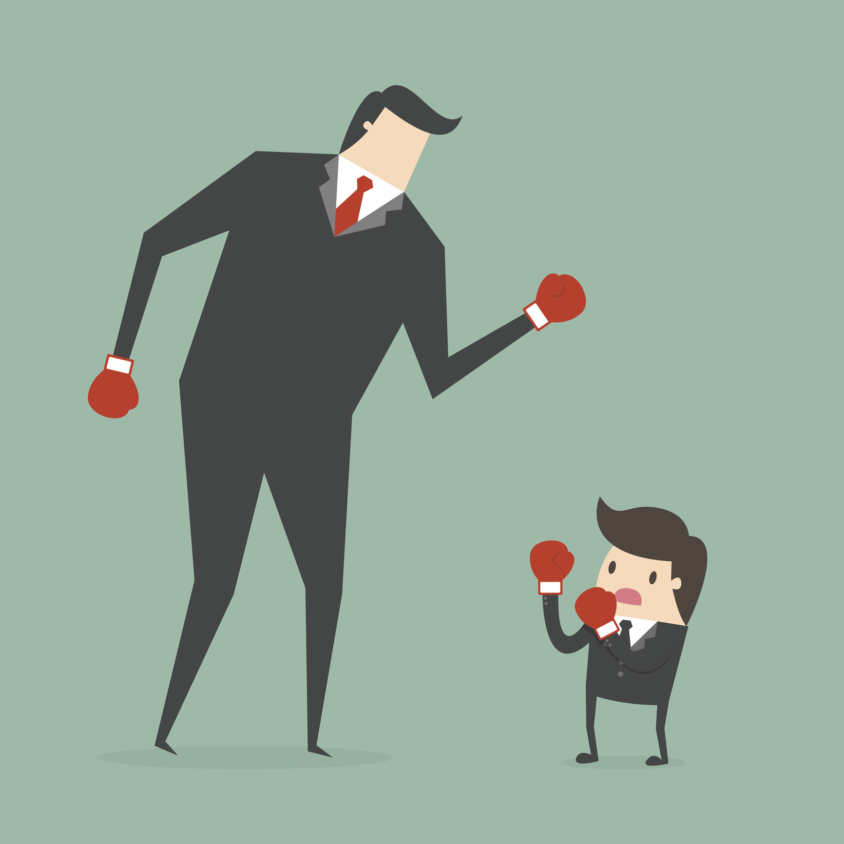 Small entity versus large corporation