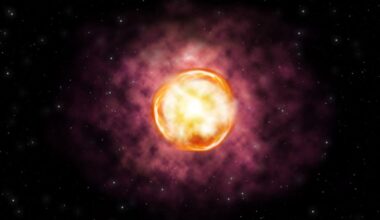This illustration shows a pair-instability supernova explosion. These types of explosions leave nothing behind, not even a black hole. They can explain the black hole Forbidden Gap in black hole masses, according to new research. Image Credit: Gemini Observatory / NSF / AURA / Joy Pollard.