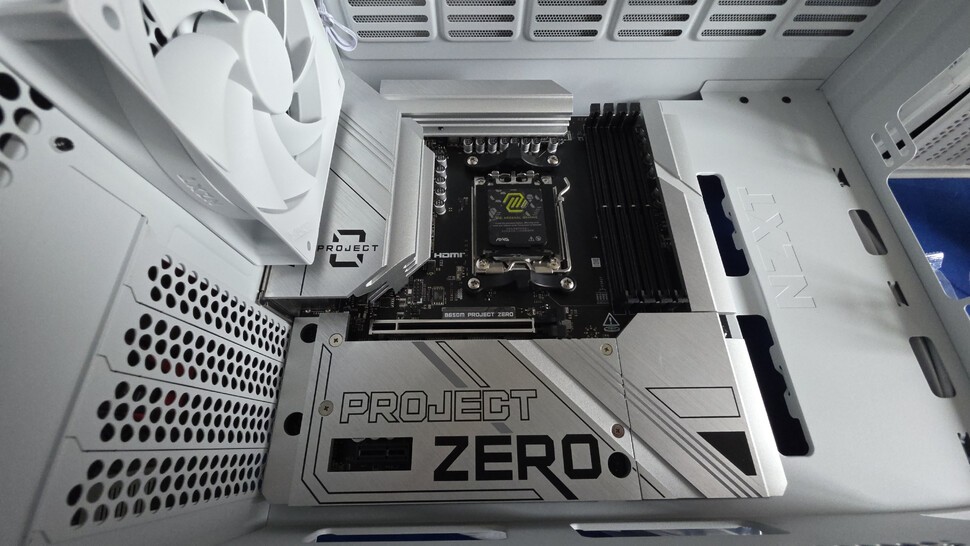 Installing the Project Zero motherboard is no different to any other Micro ATX alternative - just put the board in position and use the screws provided with the case to secure it.