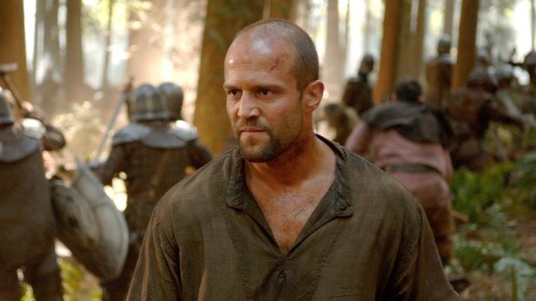 Farmer looking fierce in the forest