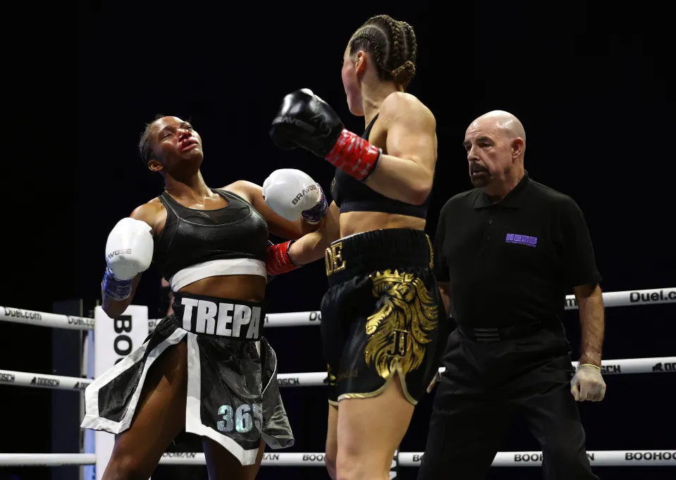 Jade Jones during her boxing fight with Egypt Criss