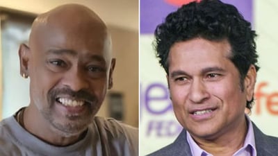 Sachin Tendulkar, right, is always around for Vinod Kambli (HT/PTI)