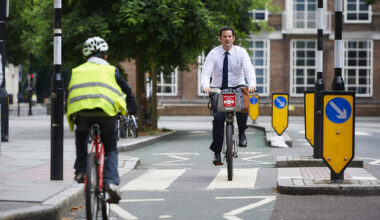 Camden protected cycle lane
