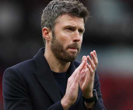 Manchester United caretaker boss Michael Carrick claps the fans