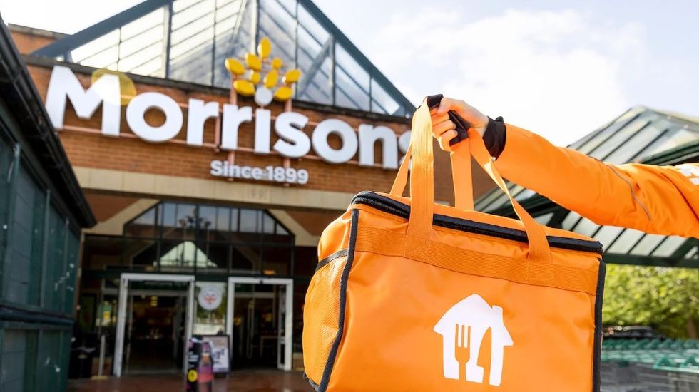 Morrisons and Just Eat bag