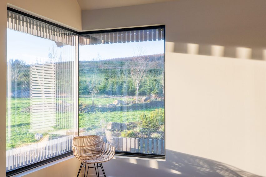 Bedroom interior of Corriebeg home in Scotland