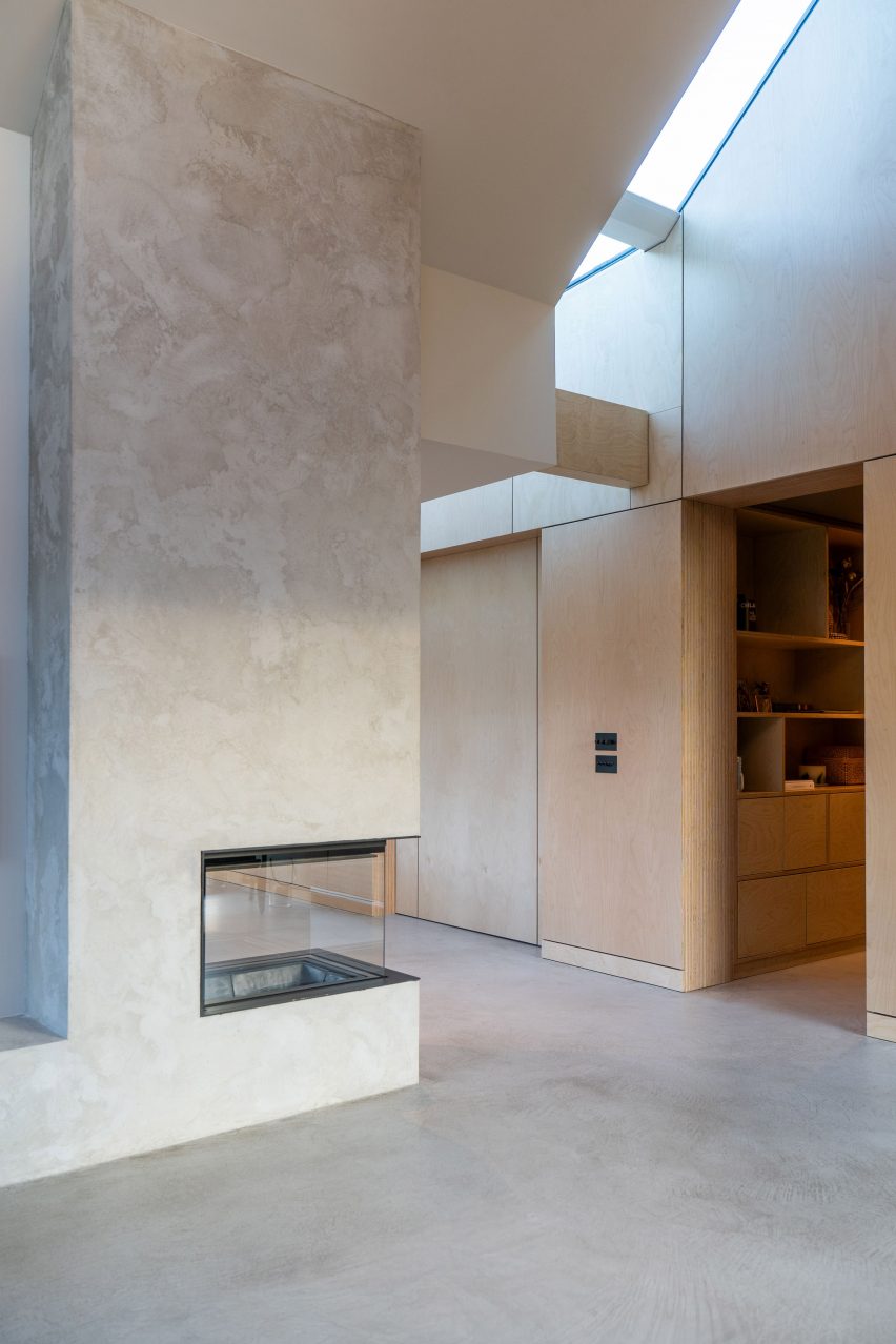 Skylit interior of Corriebeg home by Moxon Architects