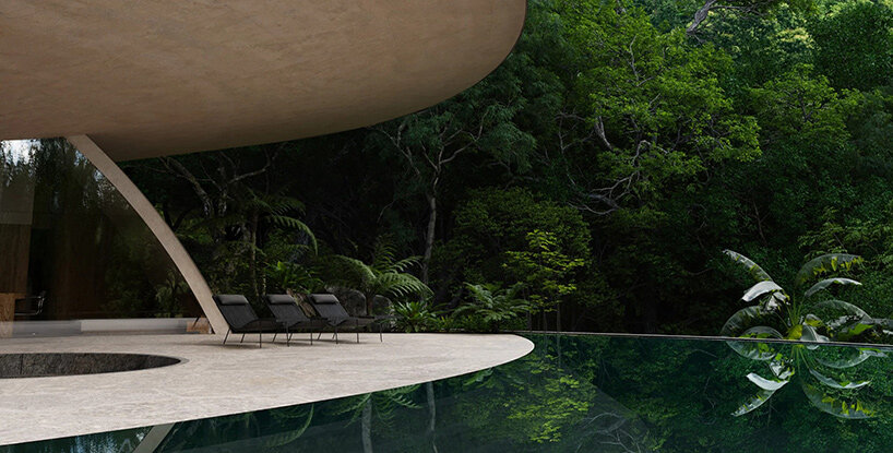 a bowl-shaped rooftop mimicking rainfall tops this winning entry for NOT A HOTEL - 1