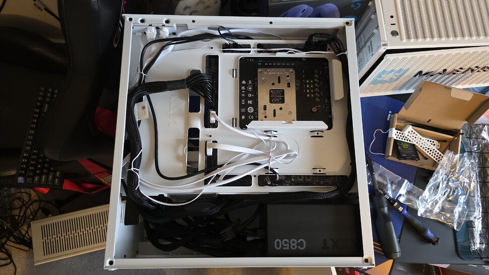 Now that every component is in the case, let's tidy the cables up.