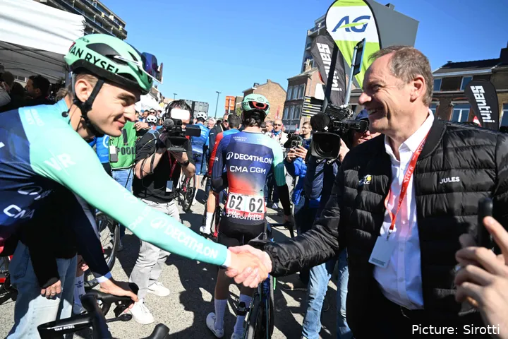Paul Seixas and Christian Prudhomme ahead of La Fleche Wallonne 2026
