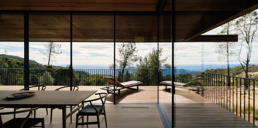 Terrace at a home in California
