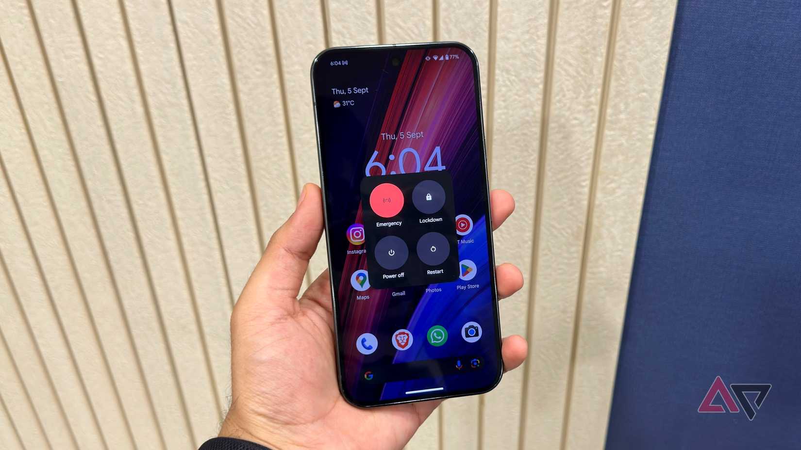 Shot showing the power menu of Pixel 9 Pro XL