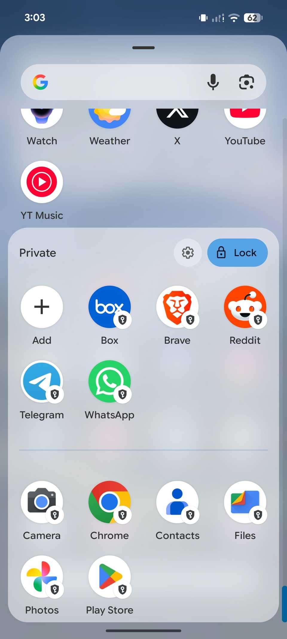 unlock private space