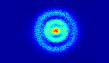 Image of a hydrogen atom's electron orbitals taken with a quantum microscope in 2013.