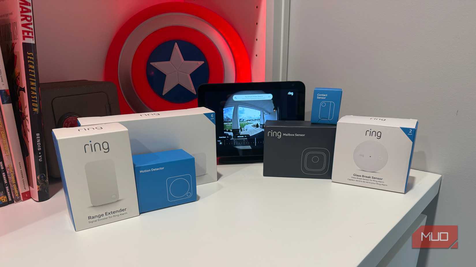 Ring Security sensors by echo show 8