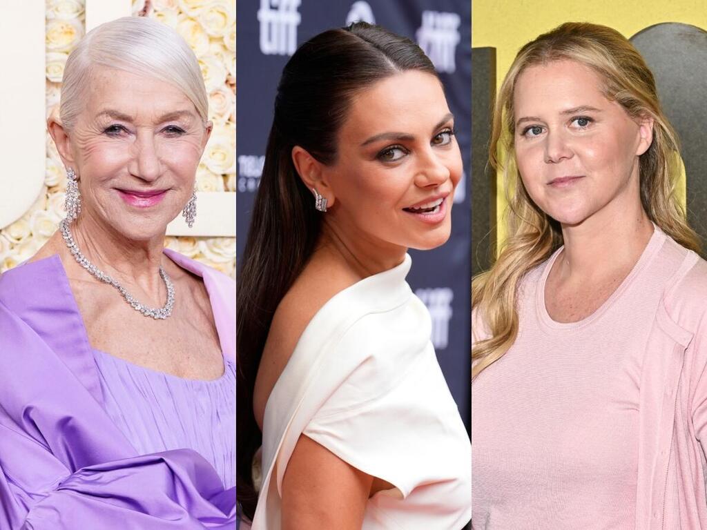 Helen Mirren, Mila Kunis, Amy Schumer (Photo: Evan Agostini, Chris Pizzello, Jordan Strauss/Invision/AP) איימי שומר מילה קוניס והלן מירן