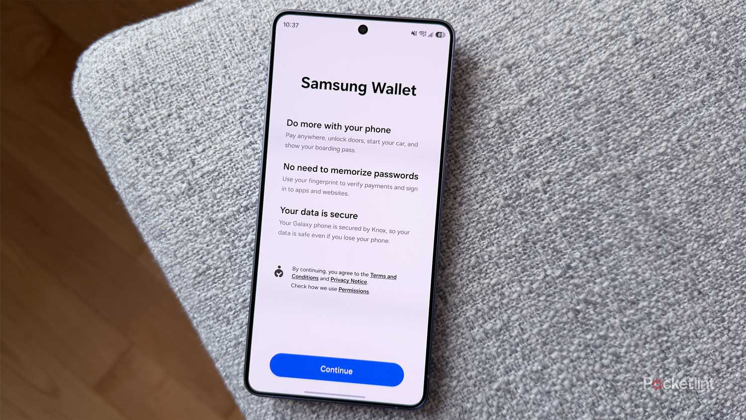 Samsung Wallet app.
