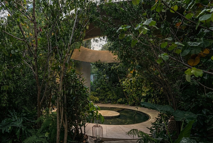 floating ring installation by broissin architects releases a continuous cascade of water - 1