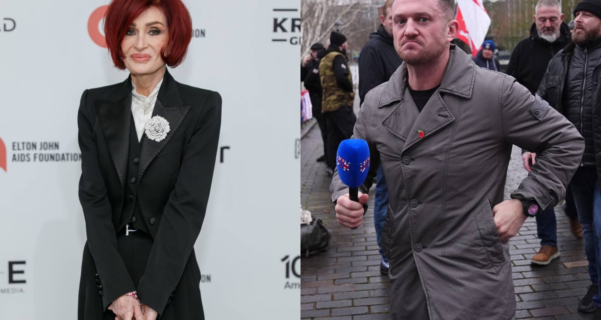 Sharon Osbourne indicates she will join Tommy Robinson's anti-immigration march