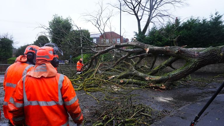 Storm Chandra caused widespread disruption earlier this year. PA file pic