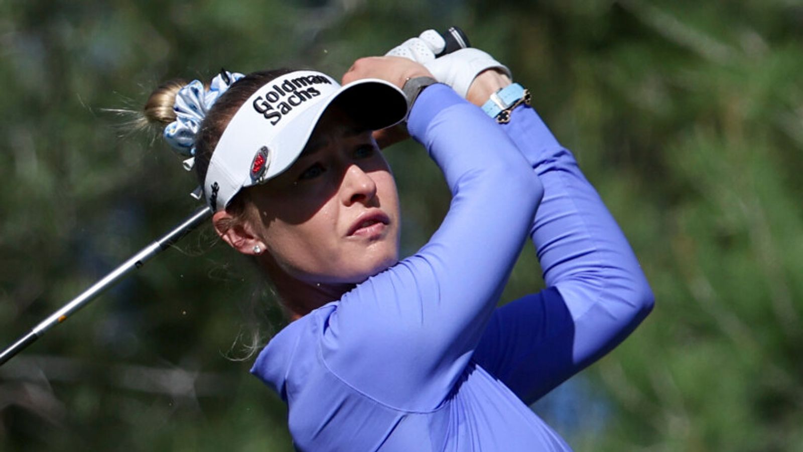 Nelly Korda in action at the Aramco Championship (AP Photo/Ian Maule)