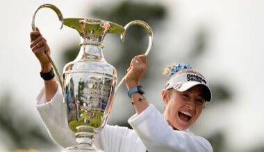 Nelly Korda claimed her third major title on Sunday at The Chevron Championship