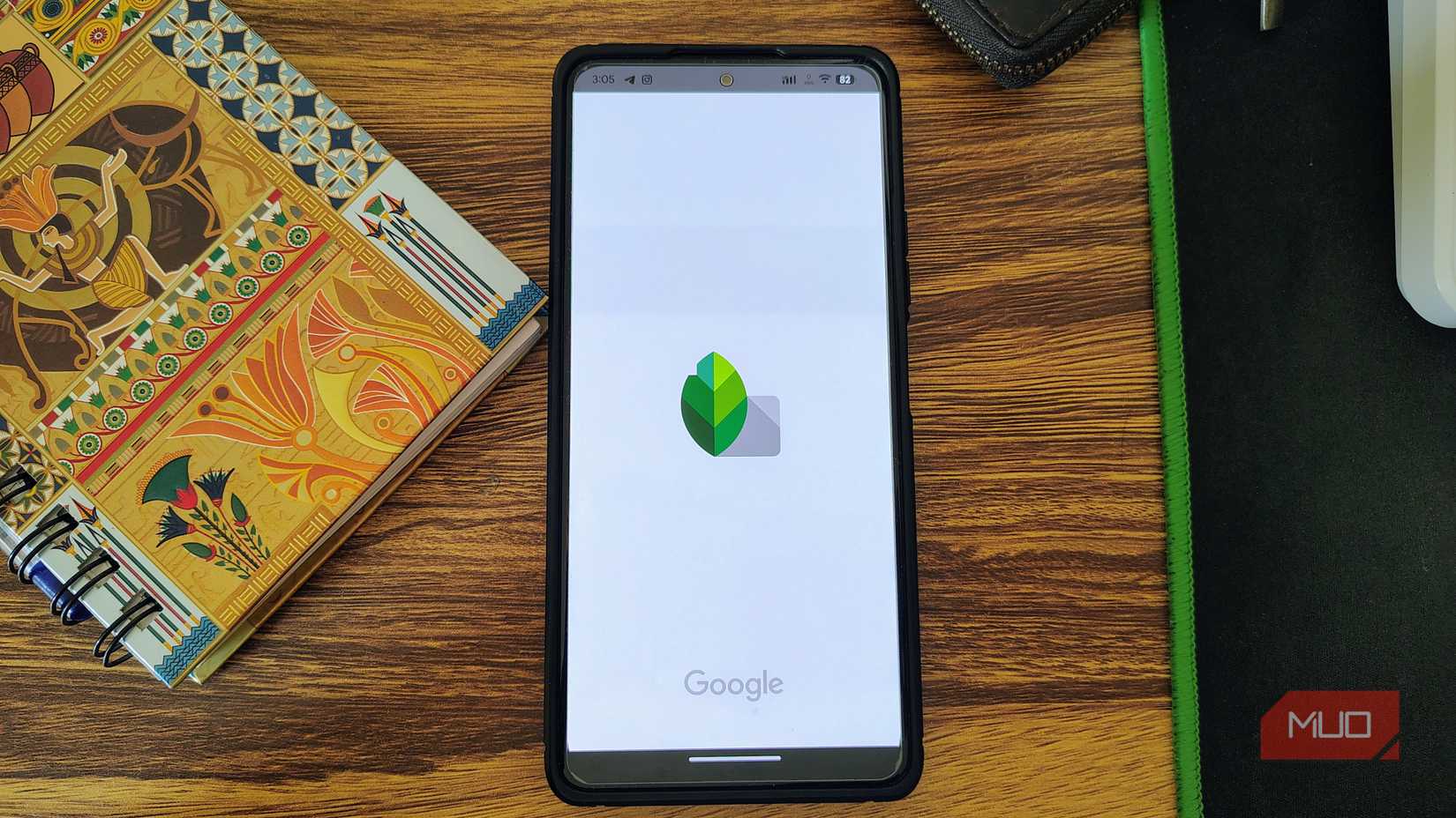 Snapseed launching on Android.