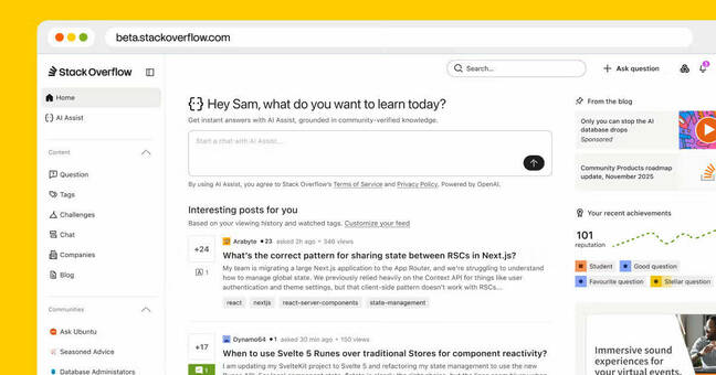 The Stack Overflow beta site redesign, now to be abandoned