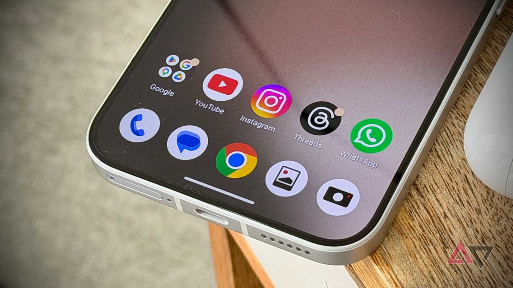 Social media app icons on a smartphone